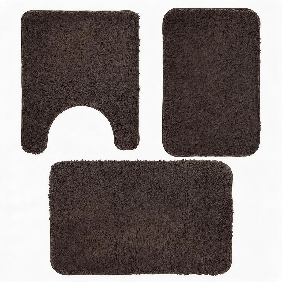 Quick Drying Non Slip Absorbent Bathroom Rug Set with Toilet Mat