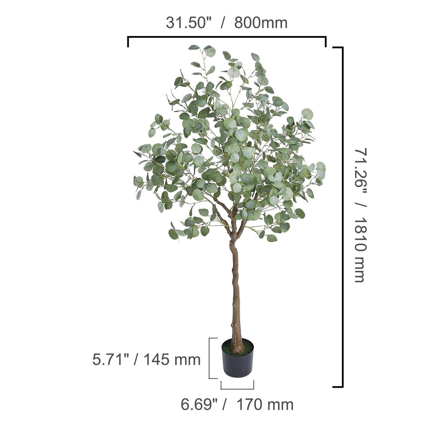 SucceBuy Artificial Olive Tree Tall Faux Plant With Anti Tilt Protection