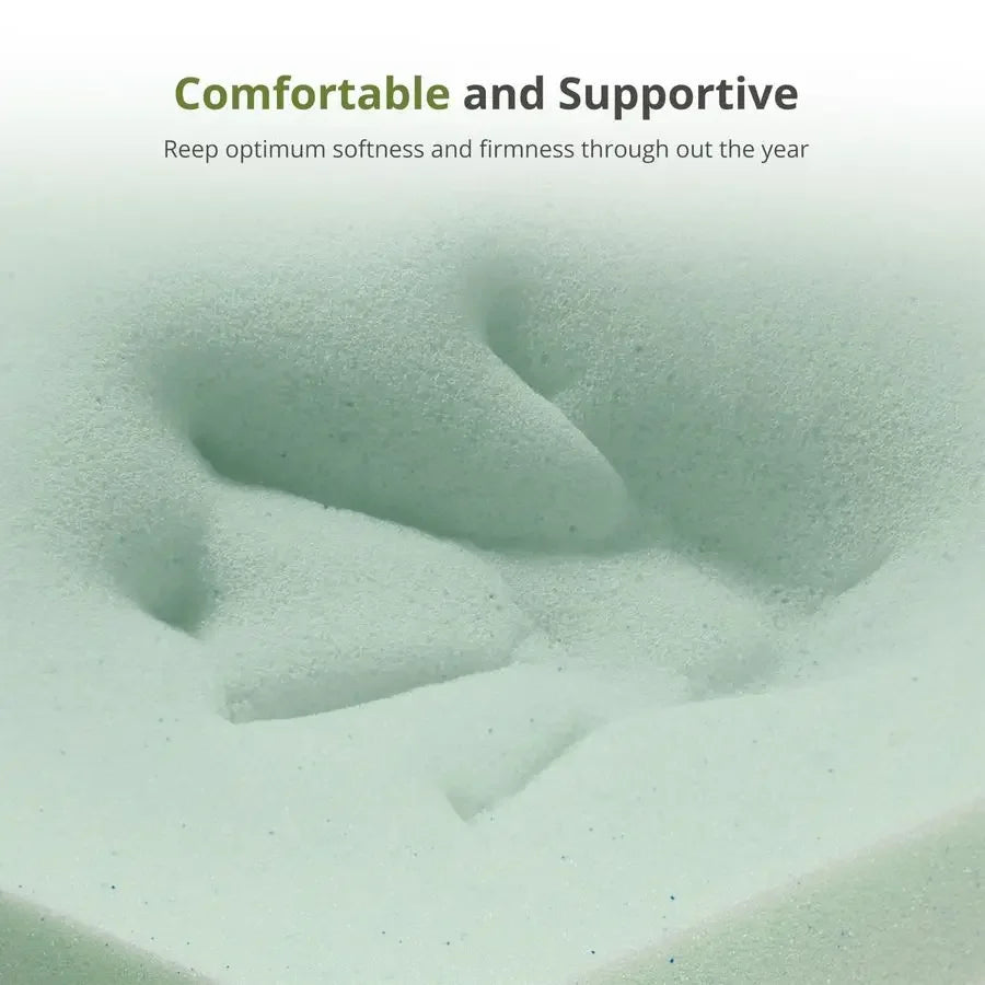 XMSJ Cooling Green Tea Gel Memory Foam Mattress Medium Firm
