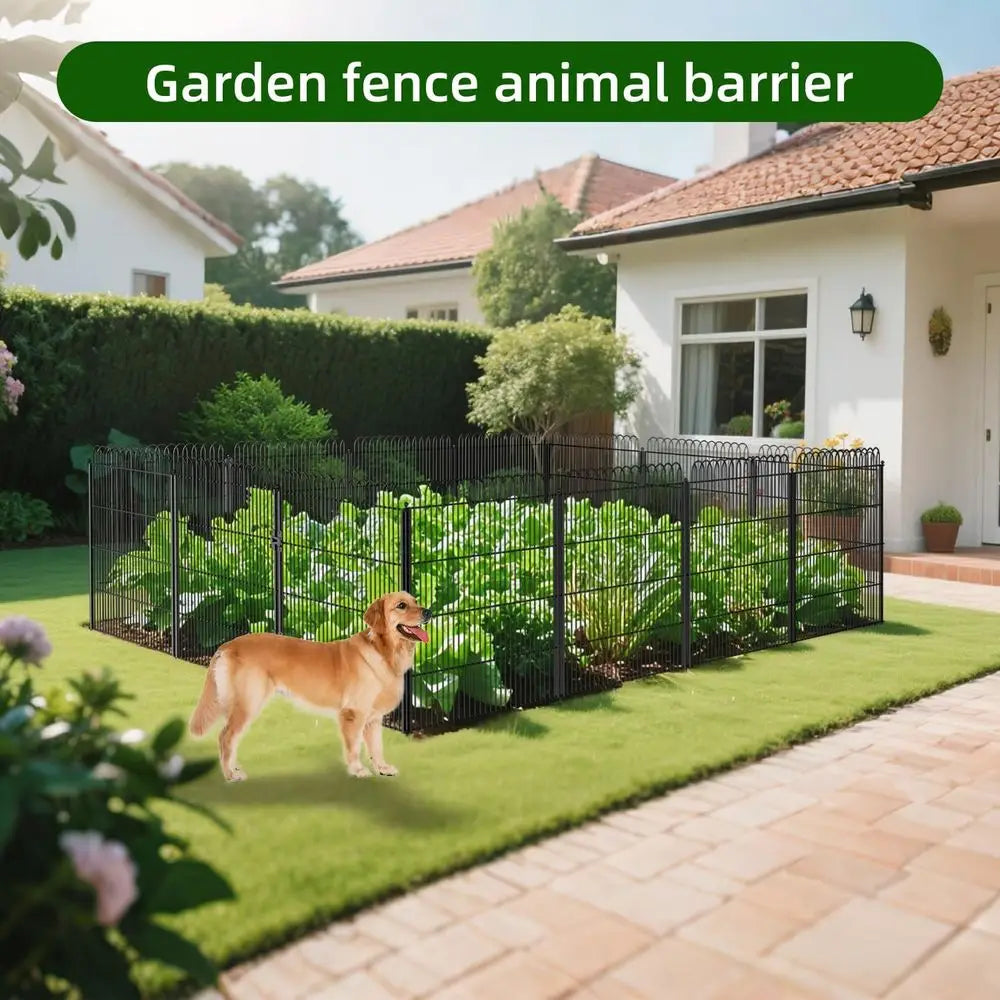 No Dig Tall Garden Fence With Double Lock Panels Outdoor