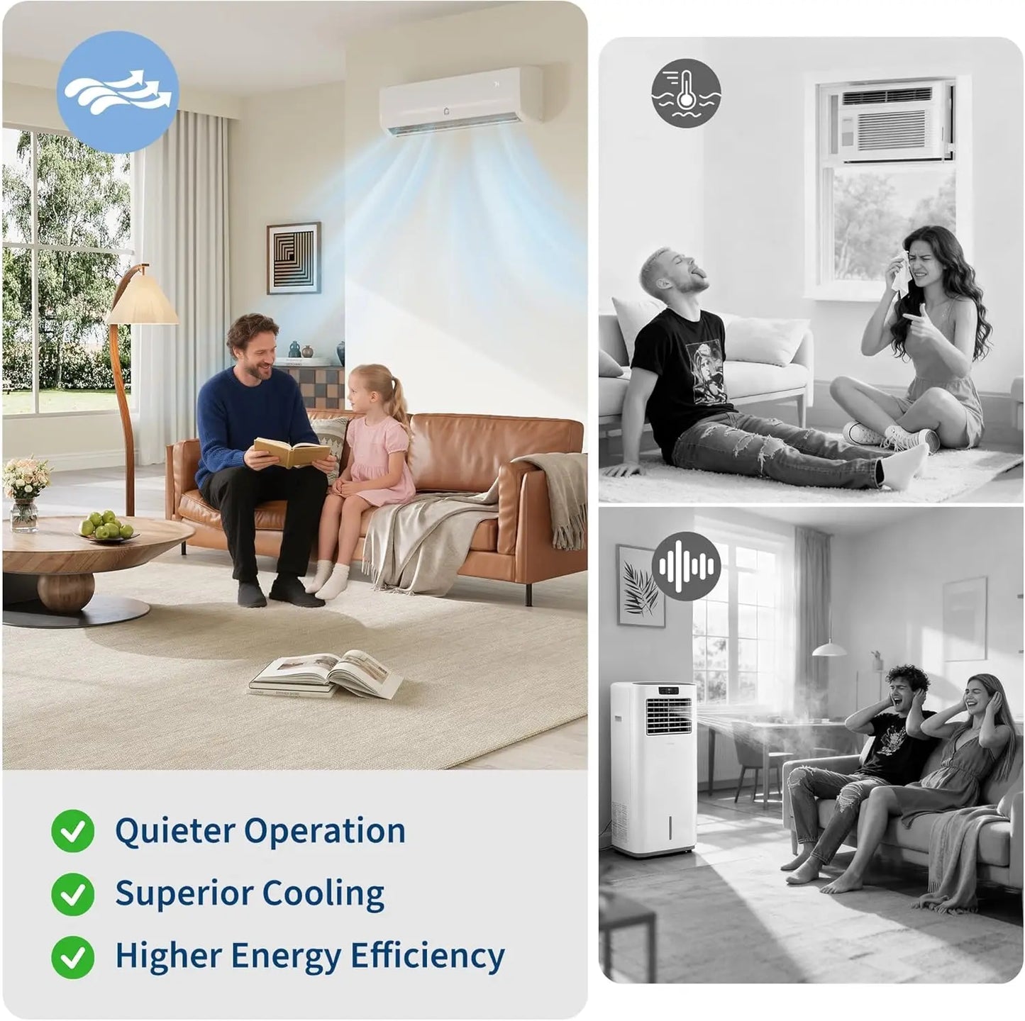 Garvee Smart 6-in-1 Inverter Split Climate Control Balanced System: 9000 BTU Cool Up to 450 Sq ft 115V 19 SEER2 6-in-1 Ductless Heat Pump Installation Kit Outside Framework Companion Component for Home Tool Kit Air Conditione