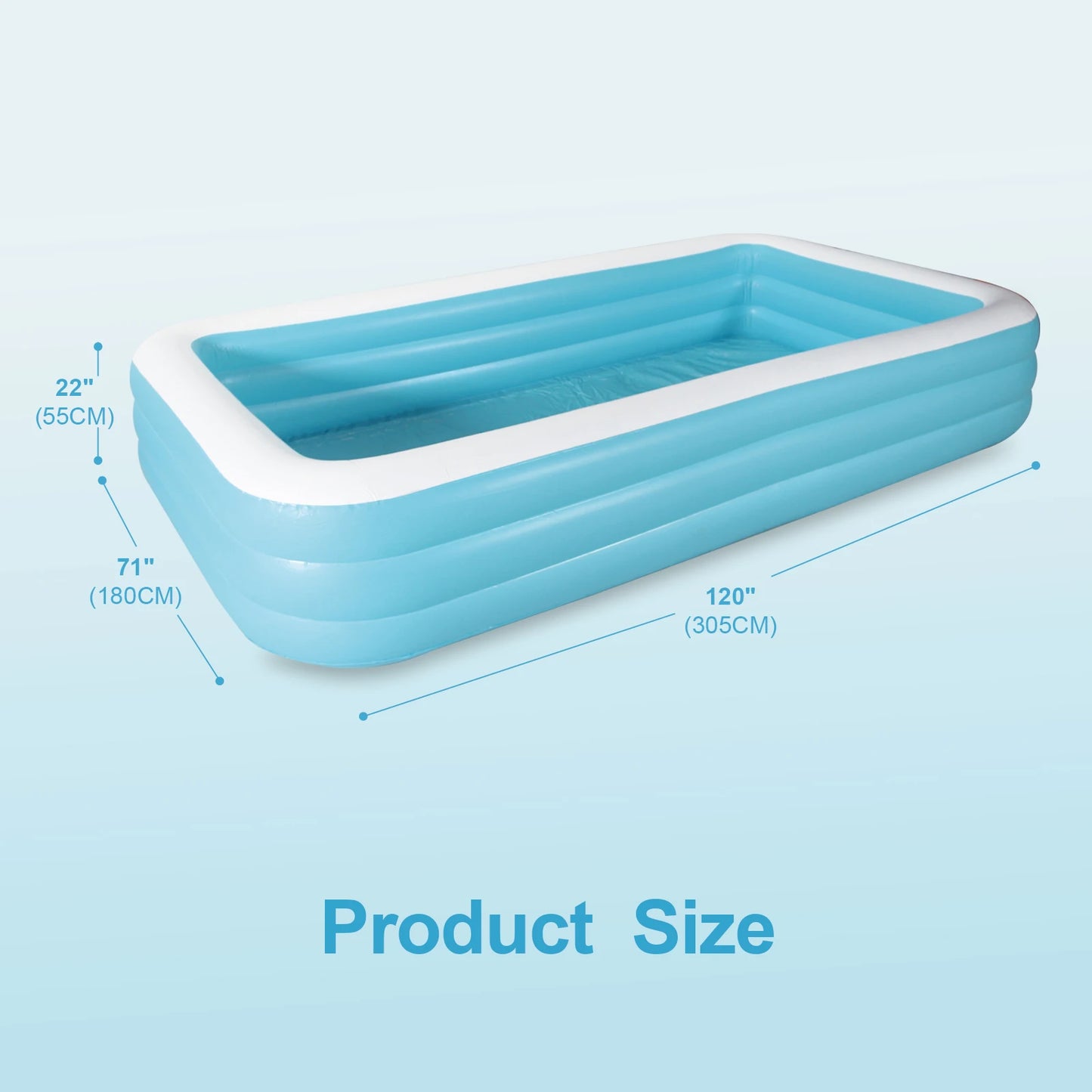 CADALENE Inflatable Pool For Kids And Adults Family Backyard
