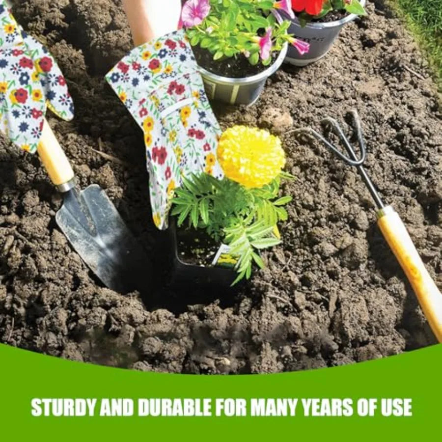 10Piece Heavy Duty Gardening Tools Set for Women and Men Durable Steel Hand Tools with Storage Handbag Box Ideal for Outdoor Ga
