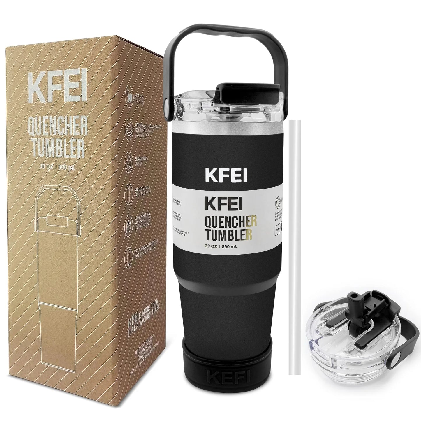 Double Wall Insulated Stainless Steel Tumbler With Lid And Straw