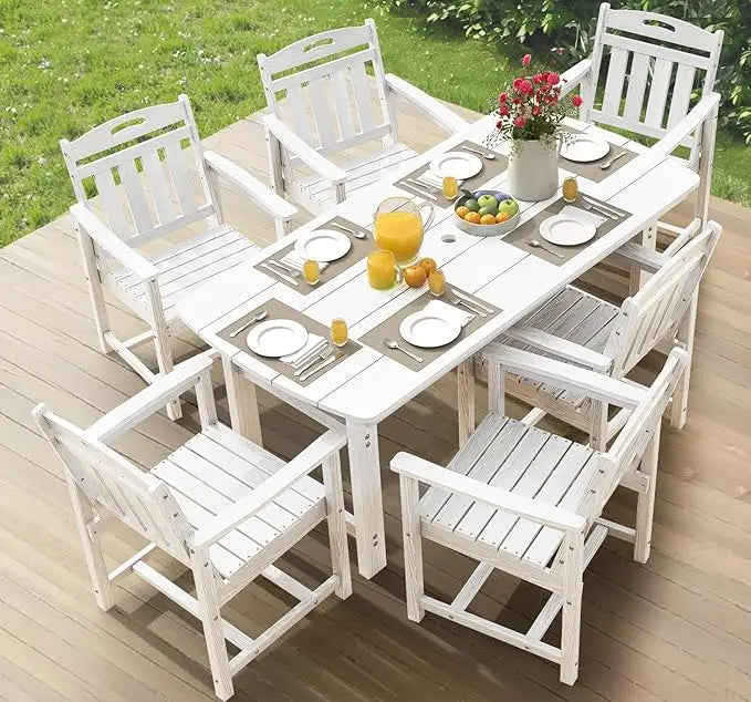 Outdoor 7 Piece Patio Dining Set All Weather Furniture