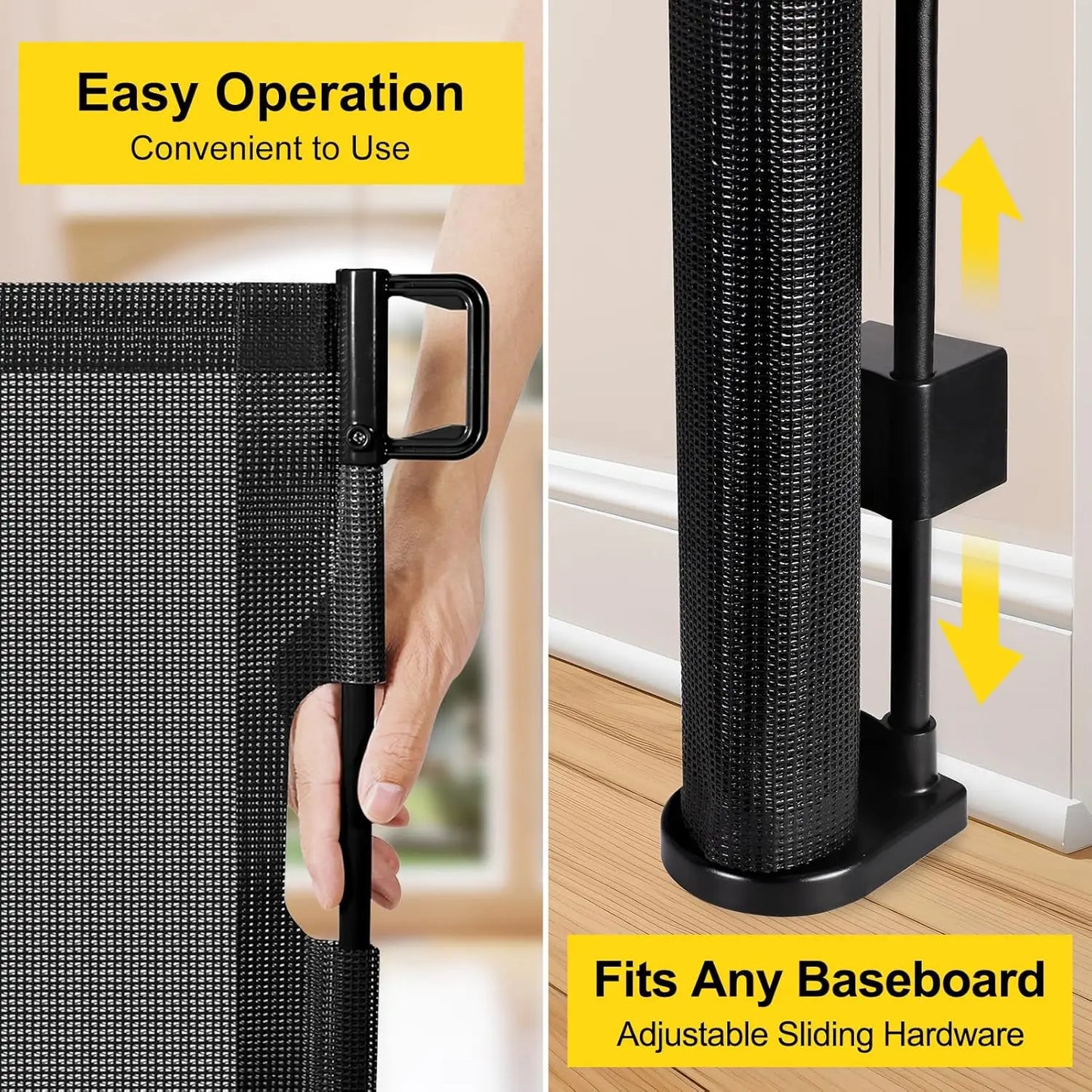 Retractable Baby and Dog Gate Indoor Outdoor Safety Barrier