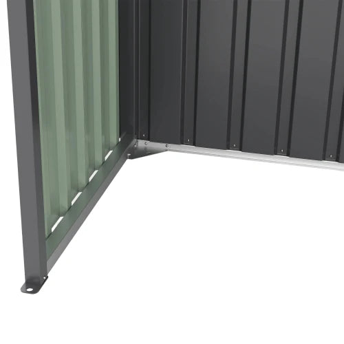 Outdoor Metal Storage Shed With Lockable Door And Chicken Coop