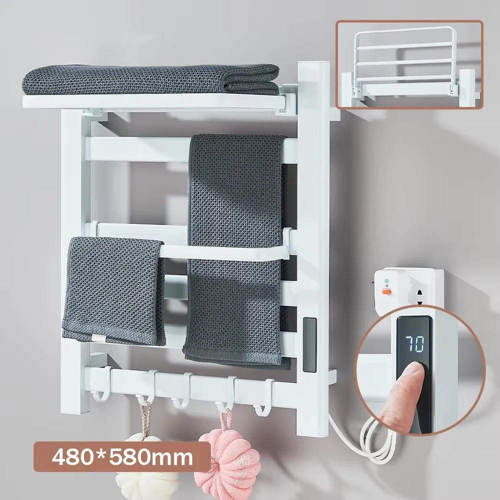 Onyzpily Electric Heated Towel Rack With Digital Thermostat
