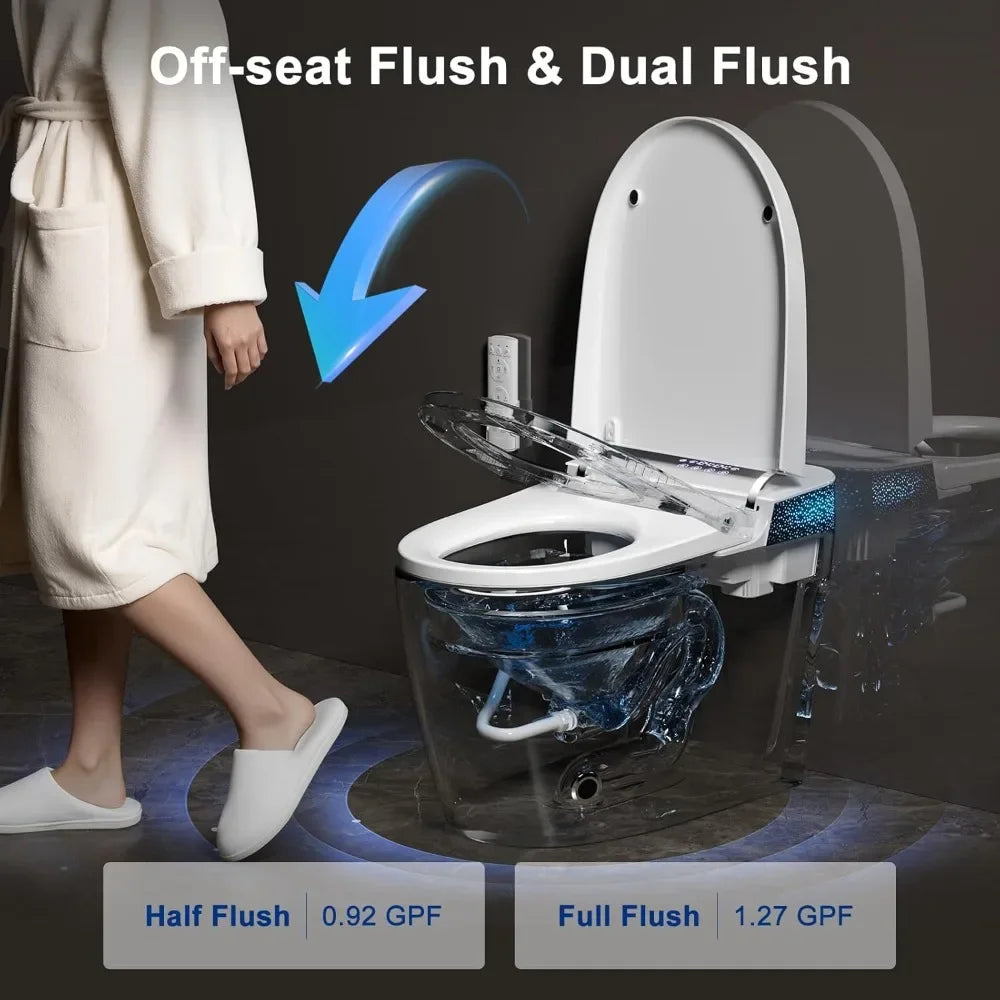 Smart Toilet With Bidet Auto Flush Heated Seat Dryer