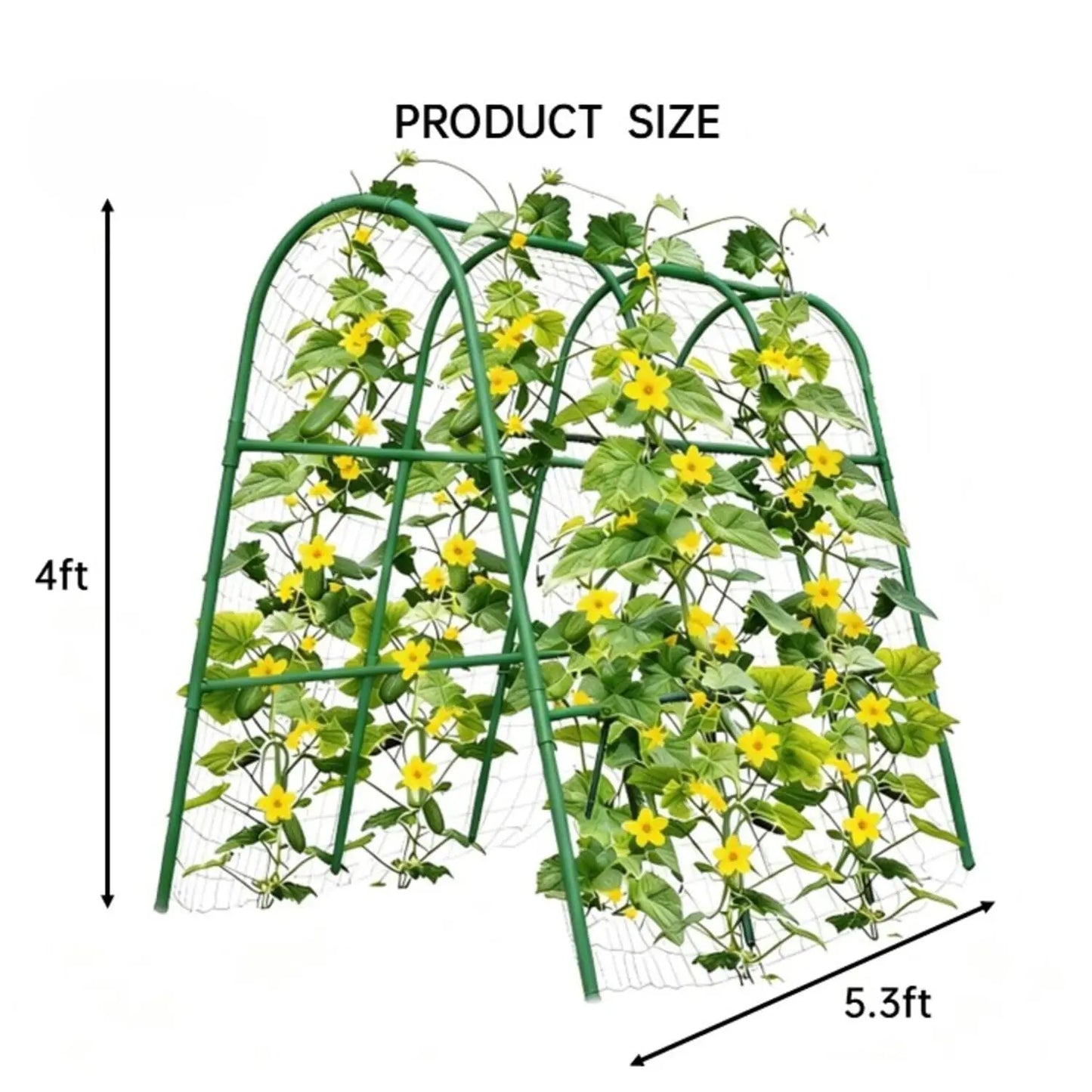HiMISS Garden Arch Trellis For Raised Beds Plant Support