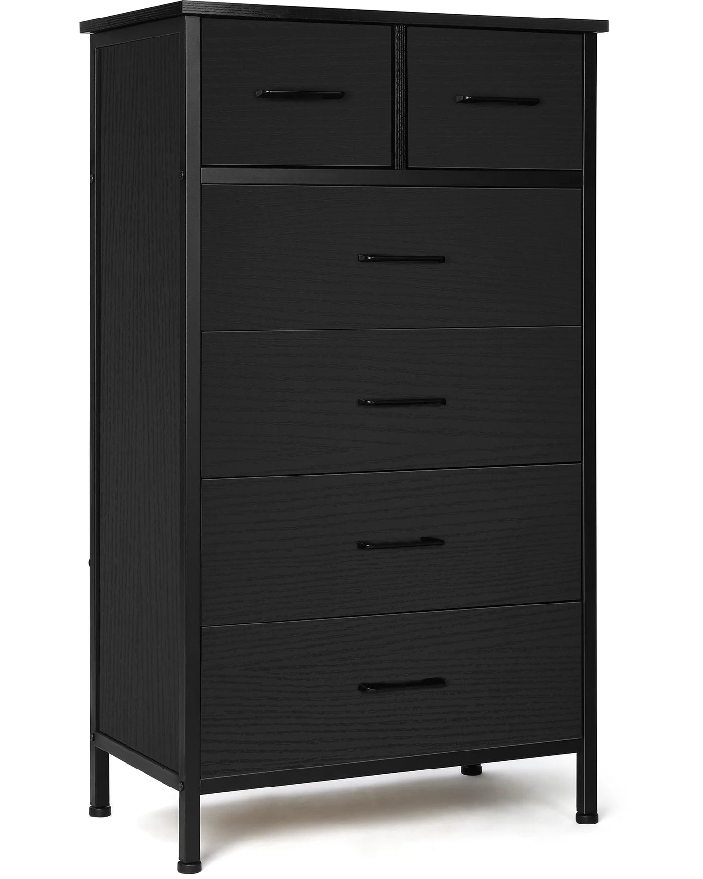 Six-Drawer Dresser With Steel Frame For Bedroom And Living Room