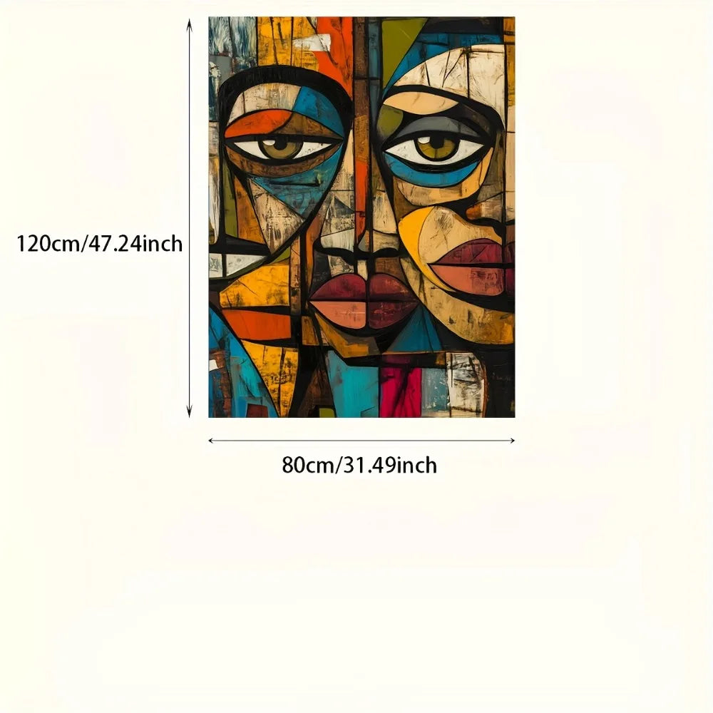 Frameless African Abstract Art Canvas Print For Modern Interiors