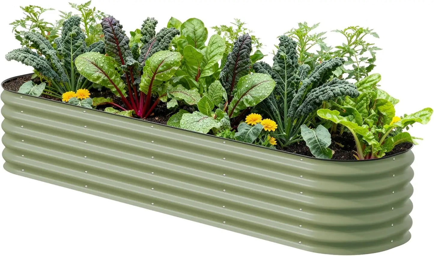 XMSJ Metal Raised Garden Bed Kit For Vegetables And Flowers
