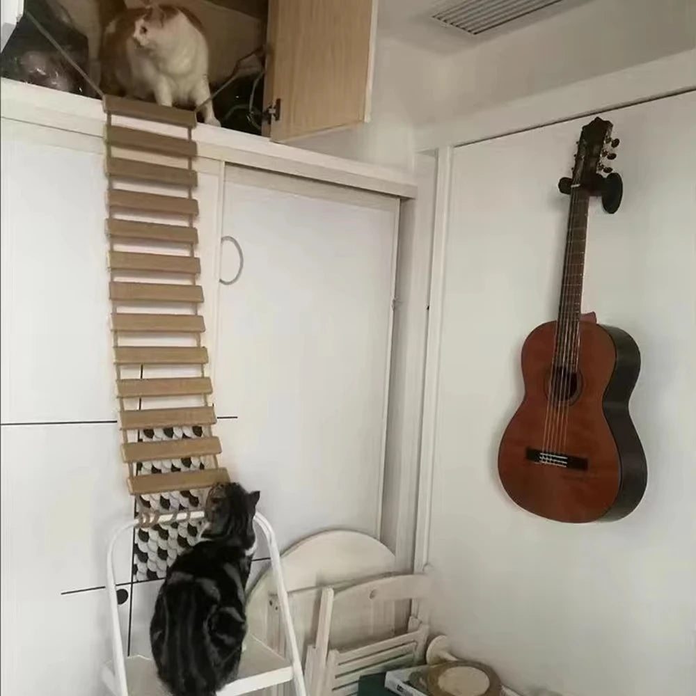 Cat Bridge DIY Scratching Ladder For Cage And Tree Furniture