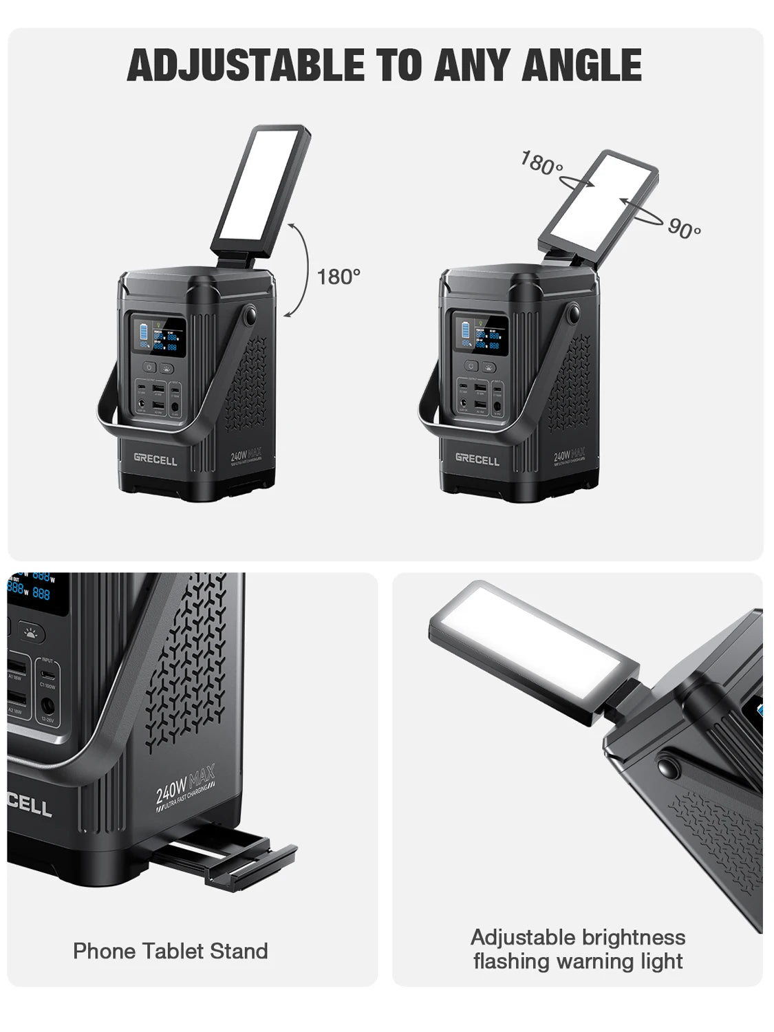 EBL 240W Portable Power Station LiFePO4 Solar Generator For Outdoors