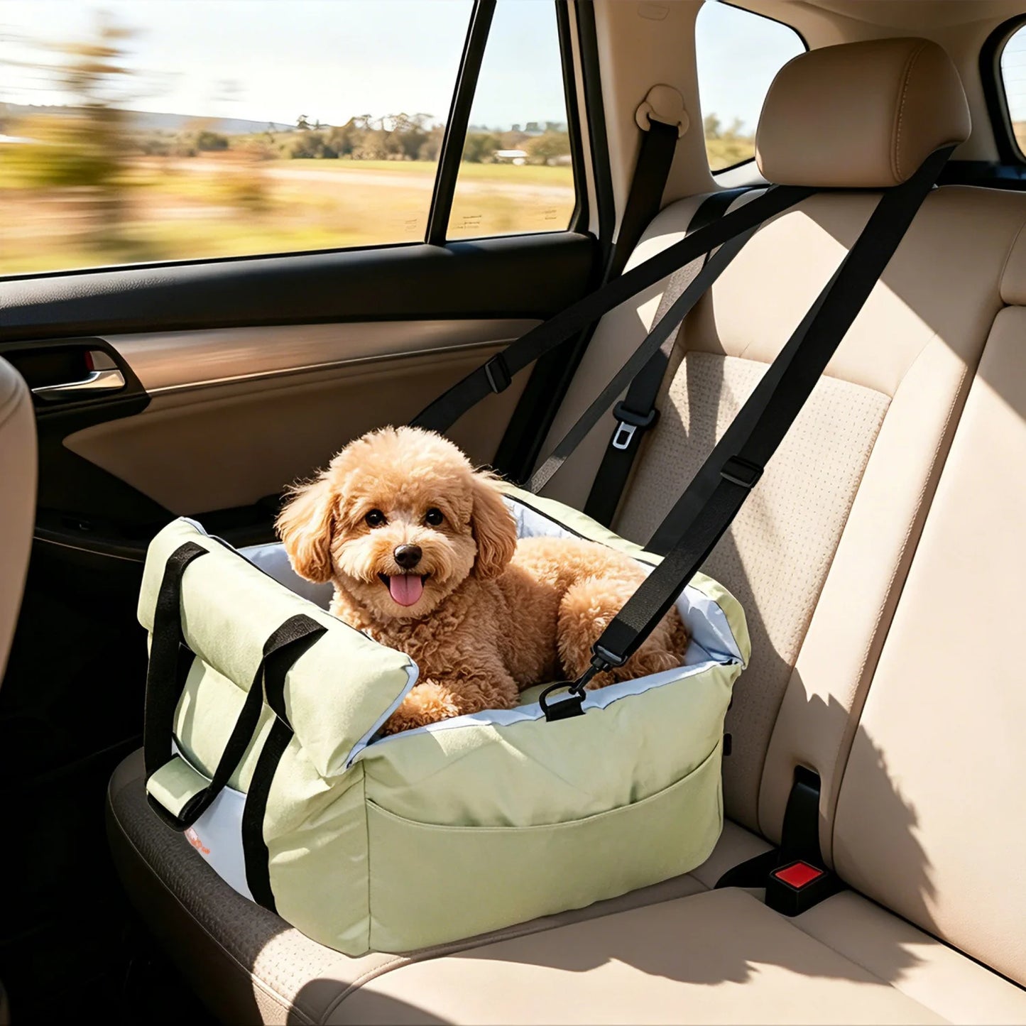 BINGOPAW Dog Car Seat For Small Dogs Washable Carrier Bed