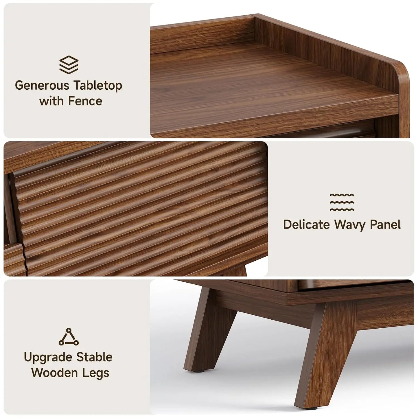 Mid-Century Modern TV Stand With Storage For Living Room Use