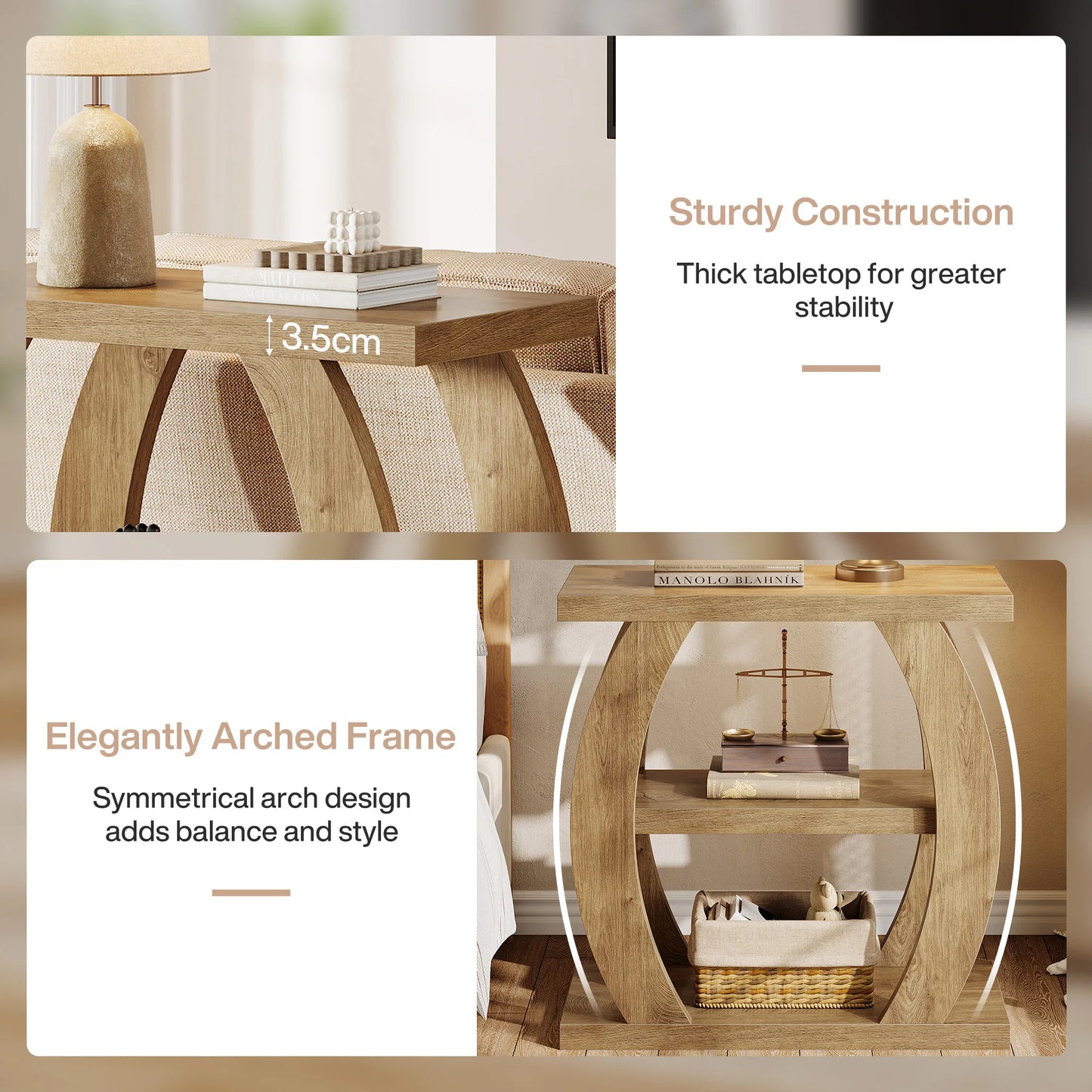 Tribesigns 3 Tier End Table With Storage For Small Spaces