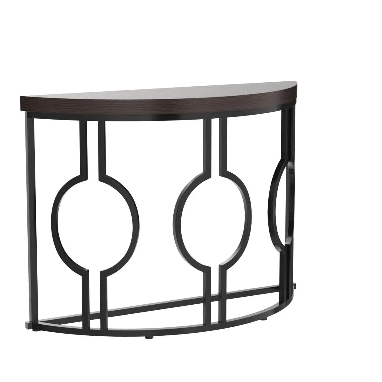 Little Tree Half Moon Console Table With Geometric Base