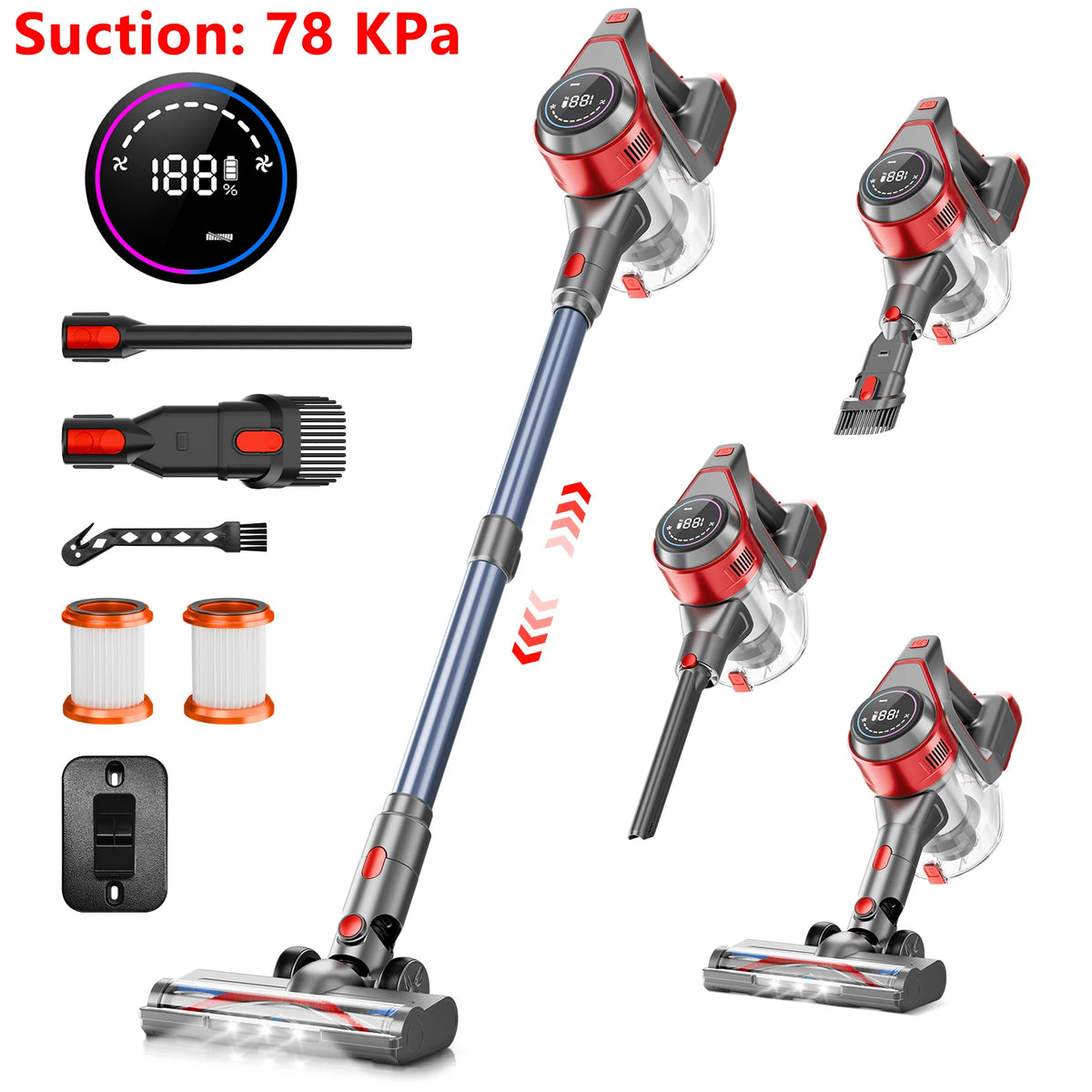 Honki Cordless Handheld Vacuum Cleaner With Powerful Suction For Pets
