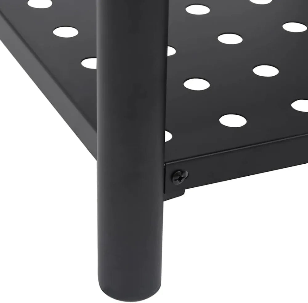 Steel Fire Pit With Safety Screen And Storage Shelf