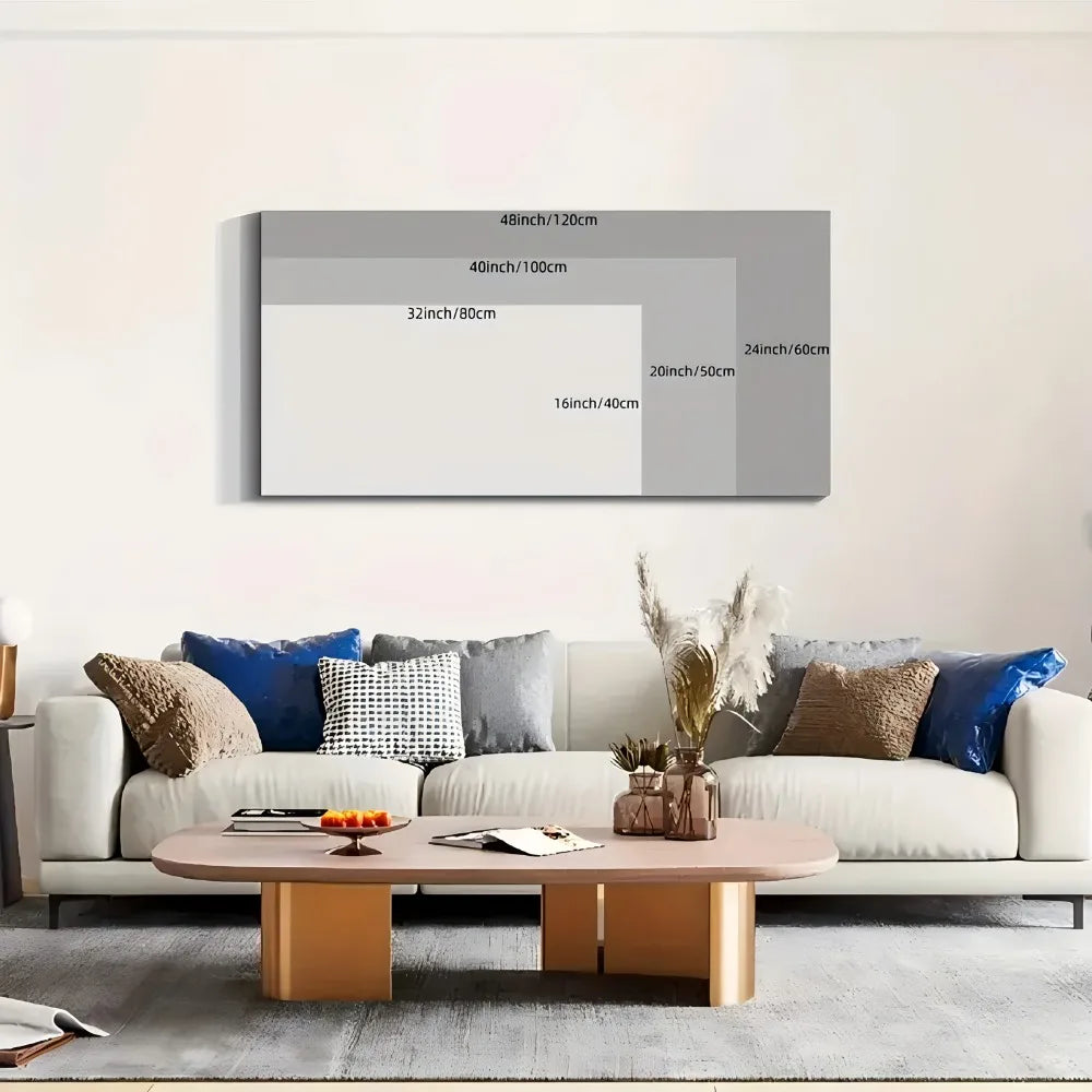 Nordic Style Wood Framed Dandelion Canvas Wall Art