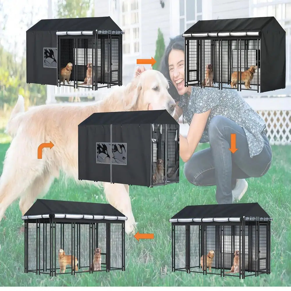 Outdoor Dog Kennel Cover Waterproof Heavy Duty 600D