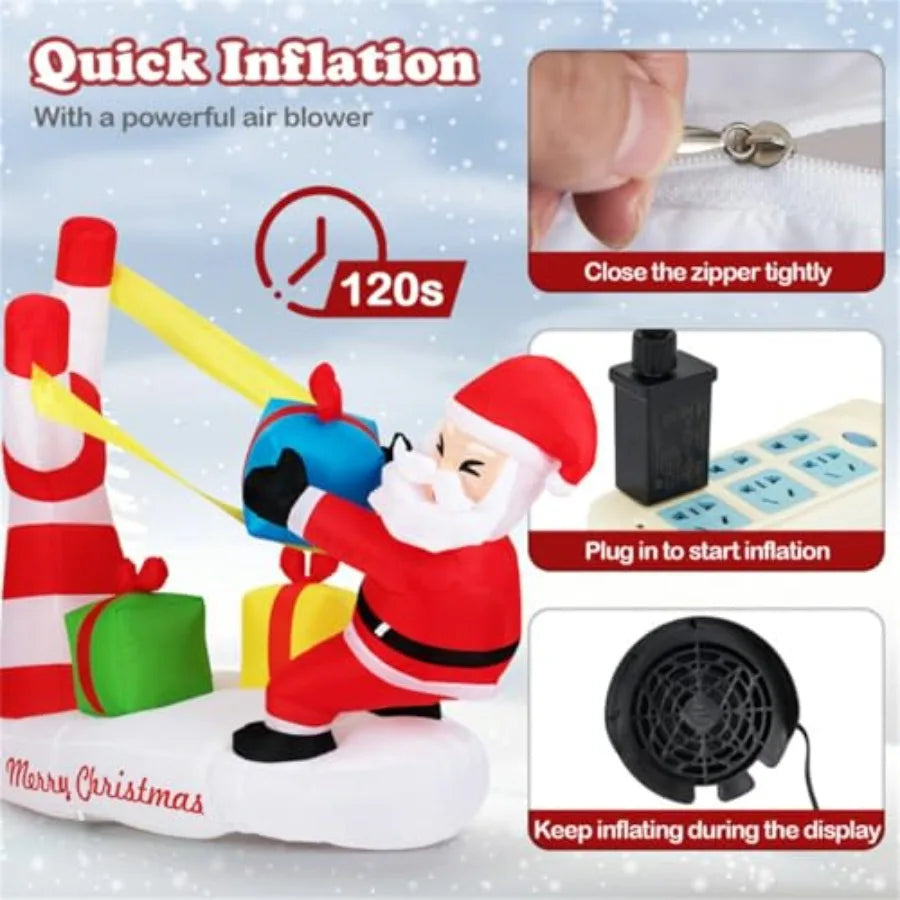 OLOEY Premium Yard Inflatable Santa Claus Holiday Decoration
