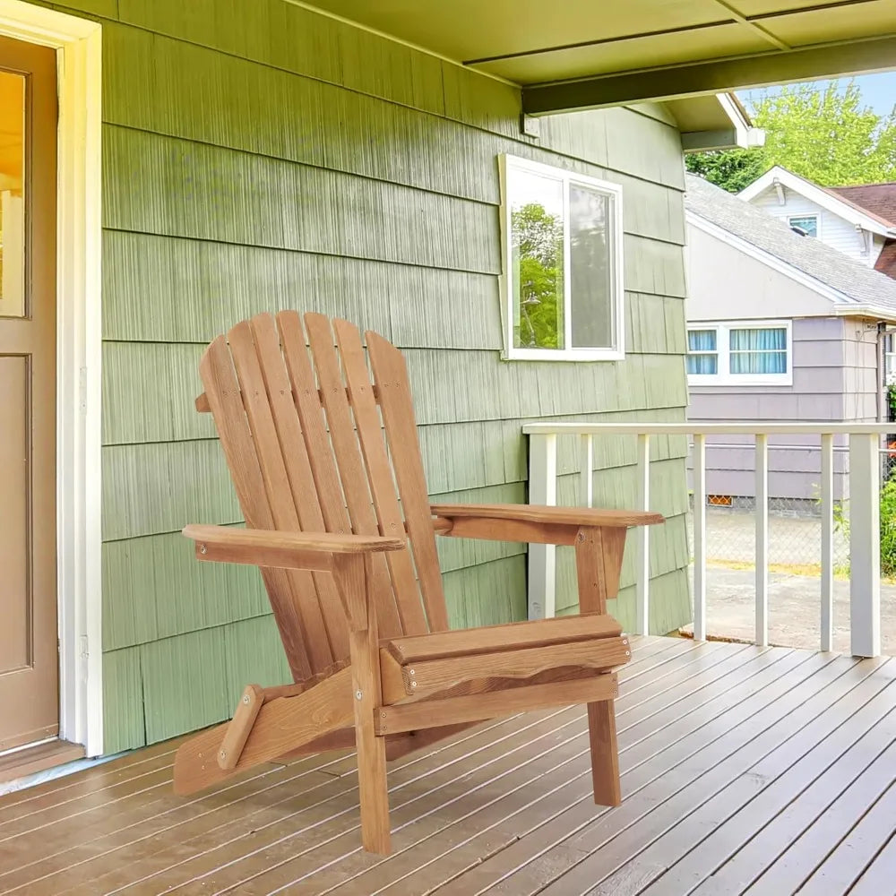 Outdoor Wooden Folding Chairs Set of 2 Cedar Patio