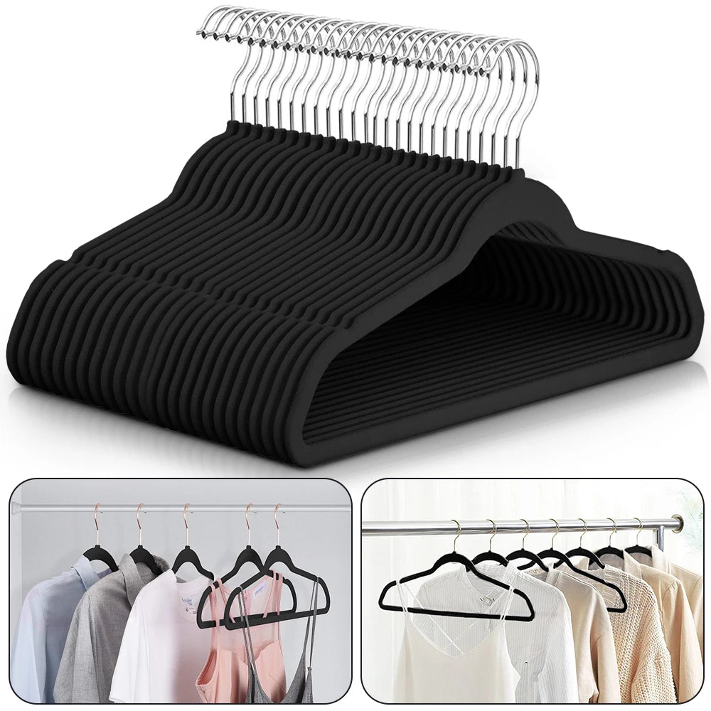 LDC Lux Decor Velvet Hangers Heavy Duty Premium Non Slip