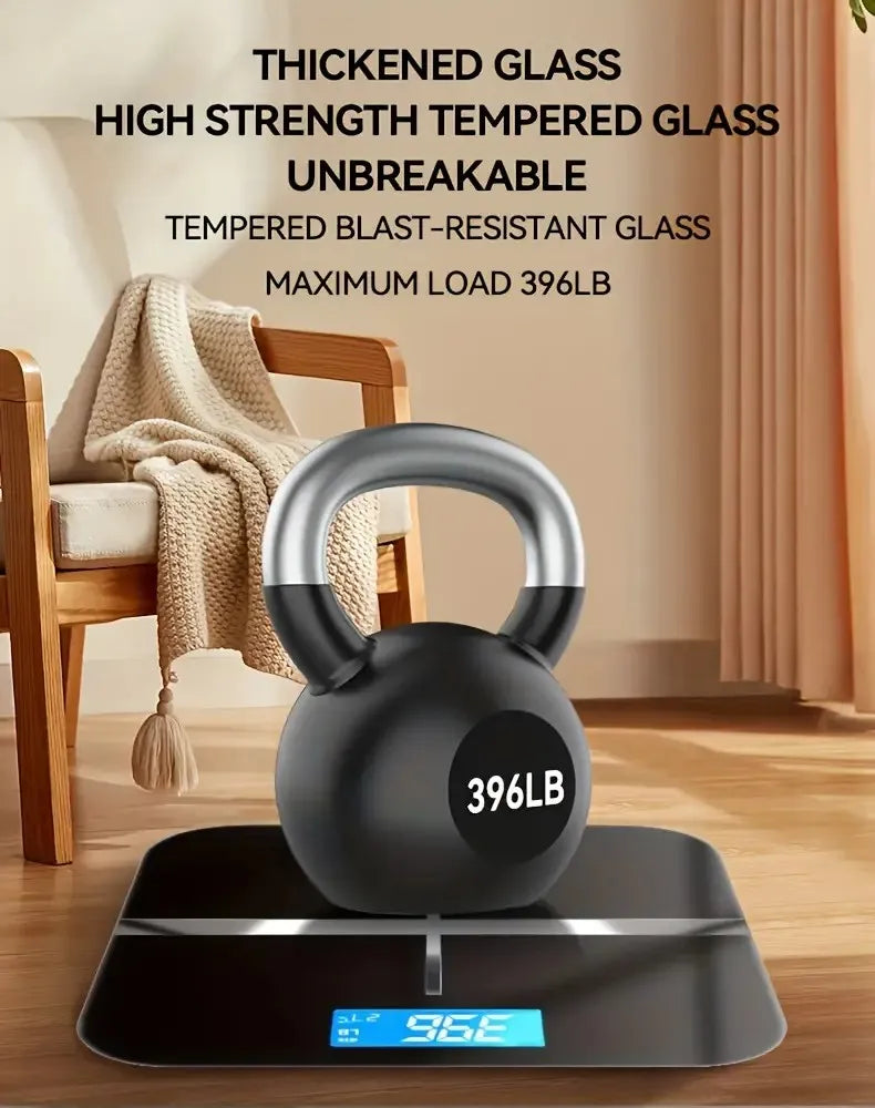 Digital Bathroom Weight Scale With Tempered Glass LCD Display