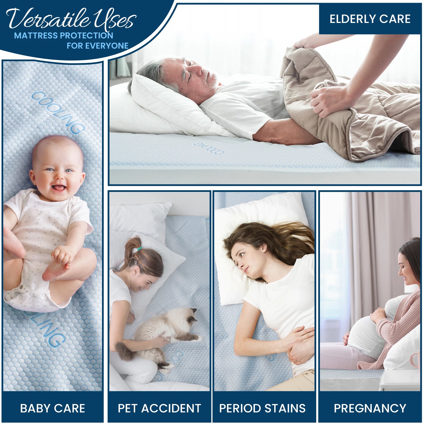 Lux Décor Cooling Waterproof Mattress Protector Breathable