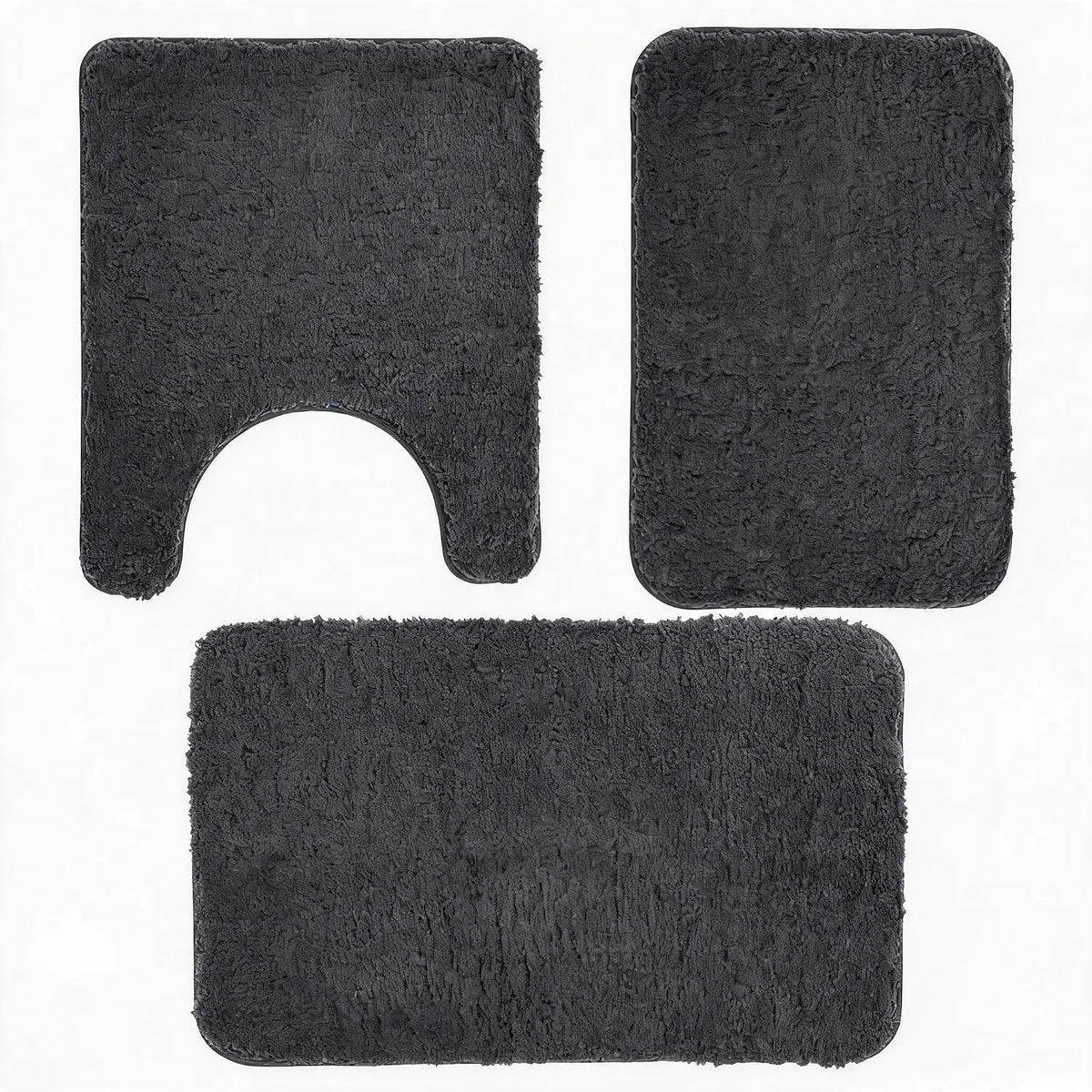 Quick Drying Non Slip Absorbent Bathroom Rug Set with Toilet Mat