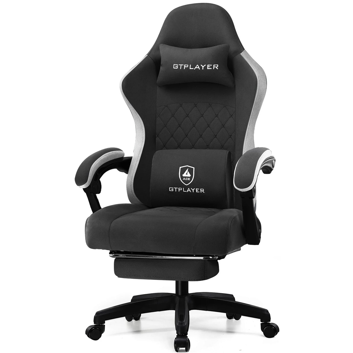 GTPLAYER Ergonomic Gaming Chair With Pocket Spring Cushion And Footrest