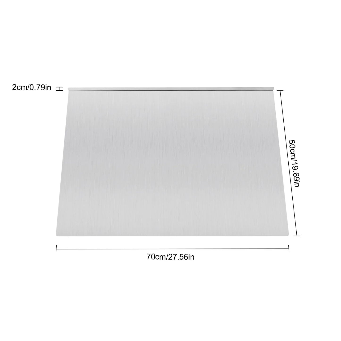 Stainless Steel Chopping Board Heavy Duty Kitchen Prep Surface