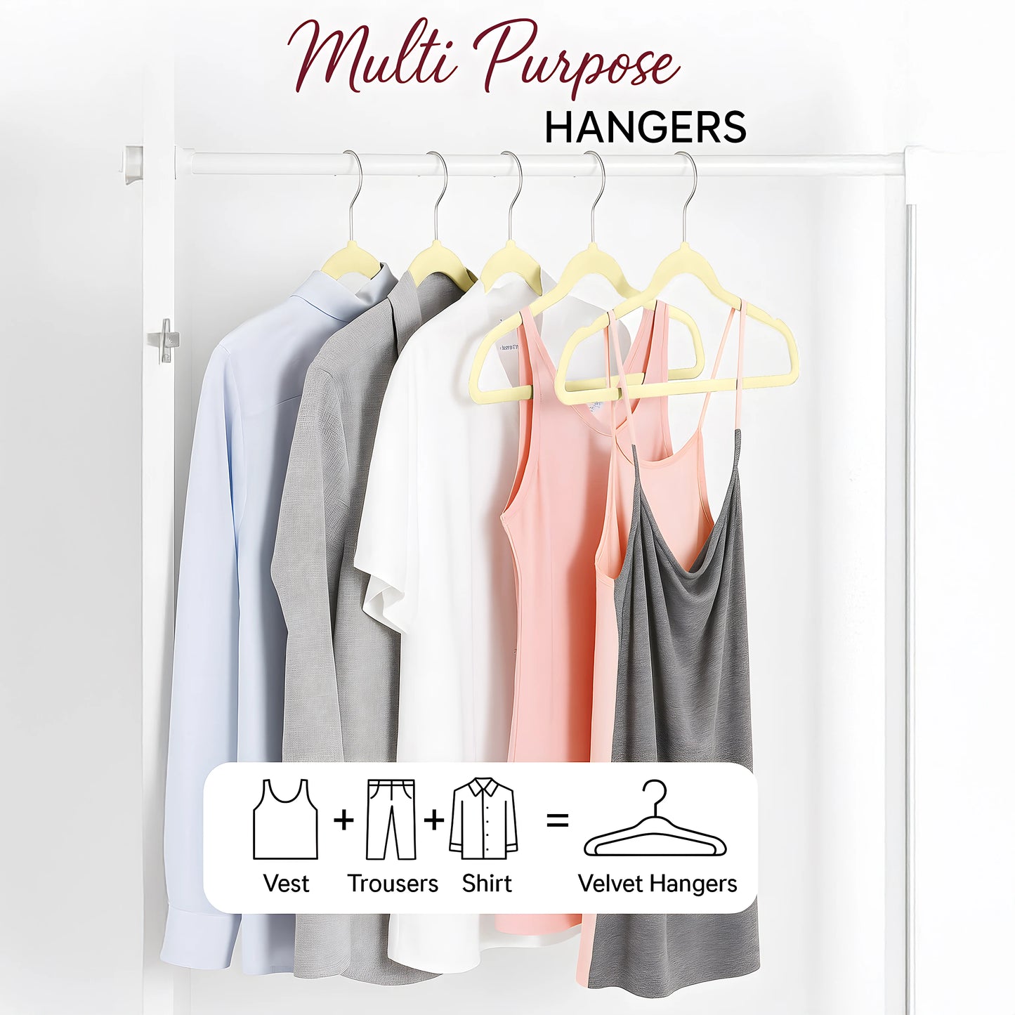 LDC Lux Decor Velvet Hangers Heavy Duty Premium Non Slip