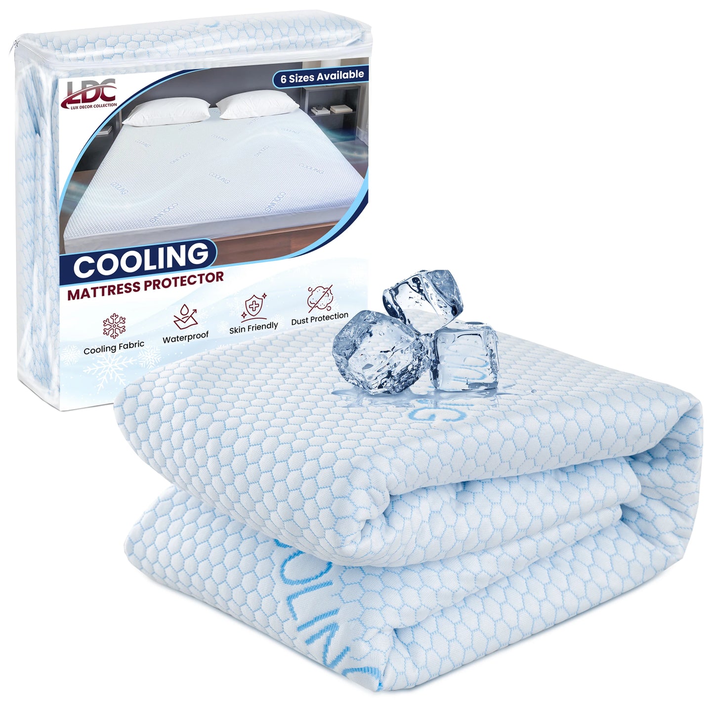 Lux Décor Cooling Waterproof Mattress Protector Breathable