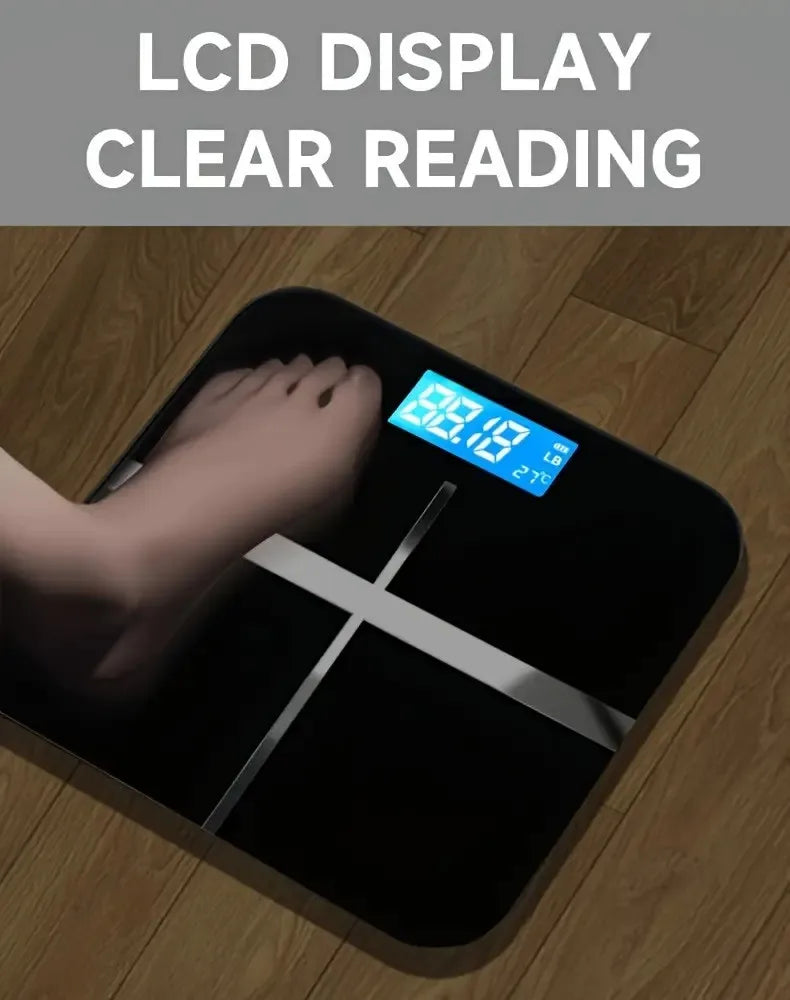 Digital Bathroom Weight Scale With Tempered Glass LCD Display