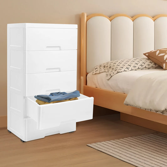 NONECN Plastic Drawers Dresser 5-Tier Storage Cabinet