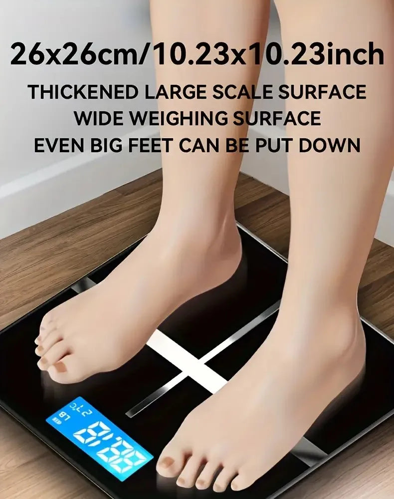 Digital Bathroom Weight Scale With Tempered Glass LCD Display