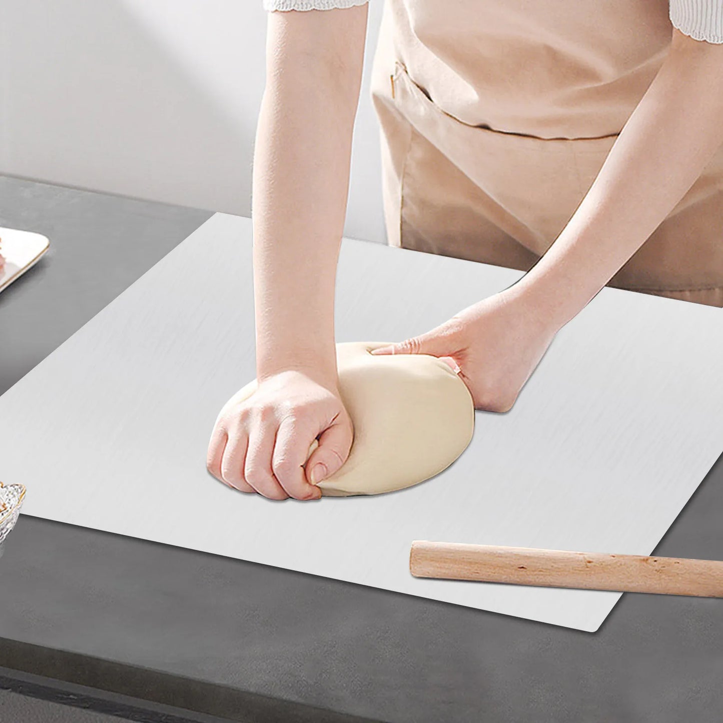 Stainless Steel Chopping Board Heavy Duty Kitchen Prep Surface