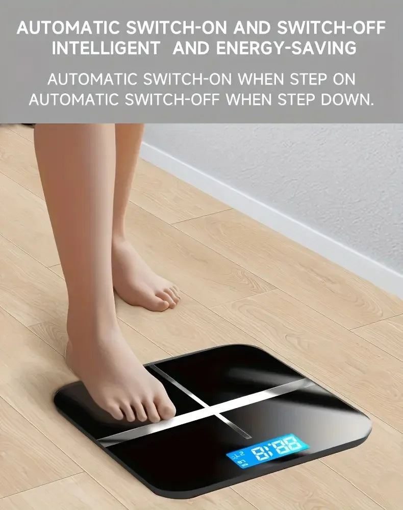 Digital Bathroom Weight Scale With Tempered Glass LCD Display