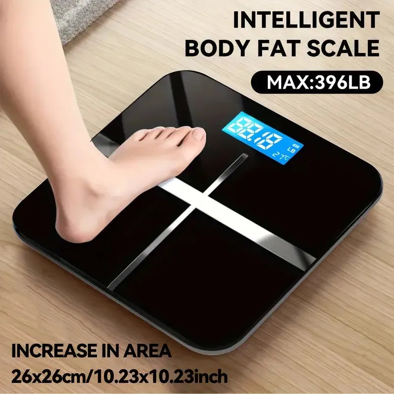 Digital Bathroom Weight Scale With Tempered Glass LCD Display