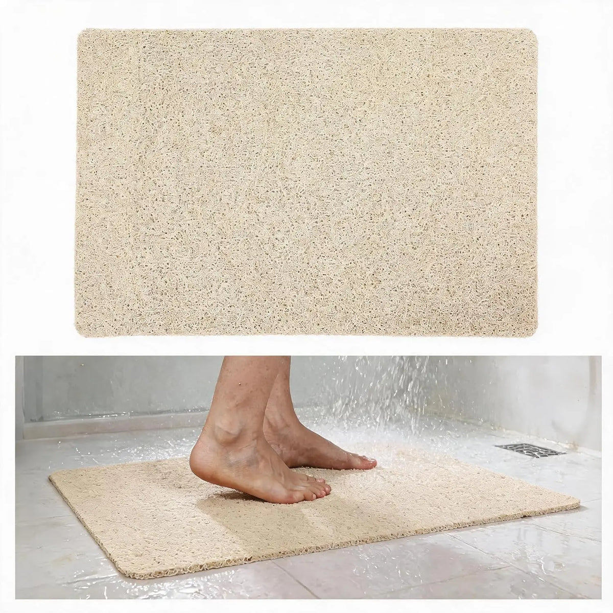 Quick Drying Non Slip Textured PVC Bath Mat for Bathroom Floors