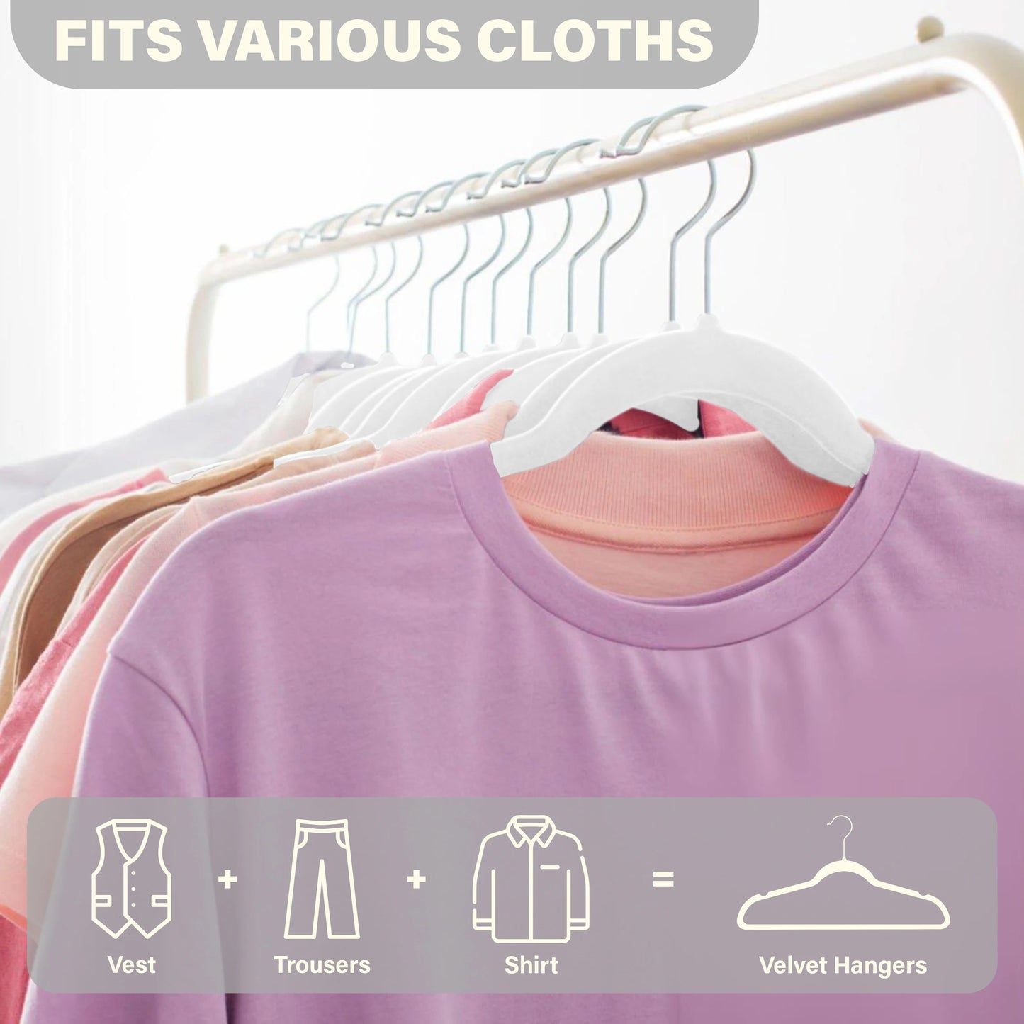 LDC Lux Decor Velvet Hangers Heavy Duty Premium Non Slip
