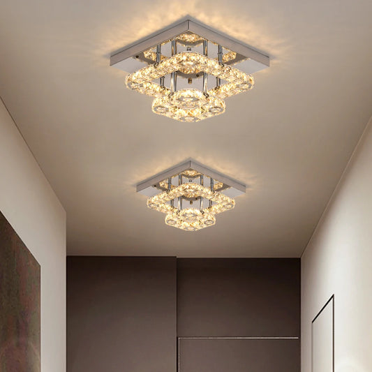 VETRULUS Crystal Square LED Ceiling Lamp Chandelier For Interiors