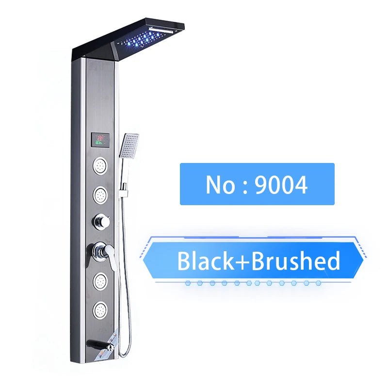 Shinesia LED Shower Panel With Rainfall And Massage Jets