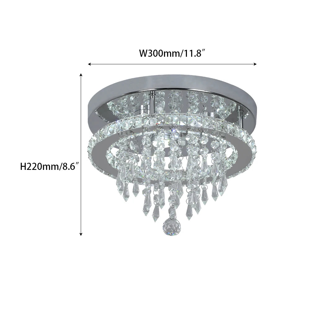 VETRULUS Crystal Square LED Ceiling Lamp Chandelier For Interiors