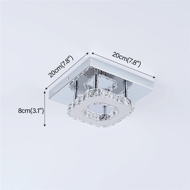 VETRULUS Crystal Square LED Ceiling Lamp Chandelier For Interiors