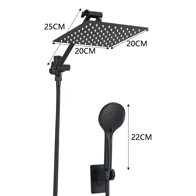 Wanmivezlo Wall Mounted Rain Shower Set With Handheld Sprayer